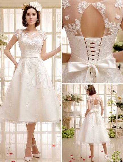 vestido de noiva curto branco