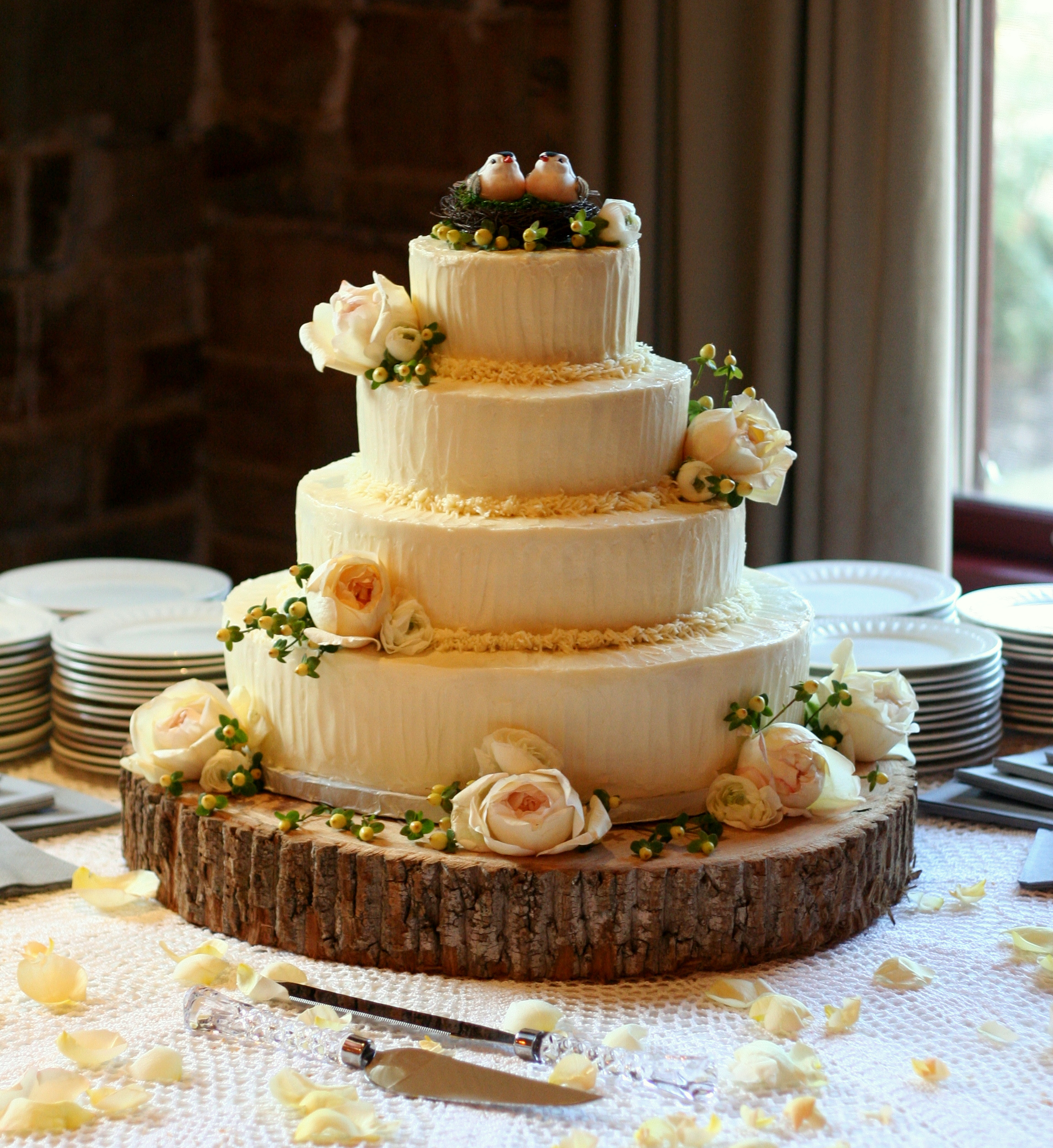 bolo de casamento rustico