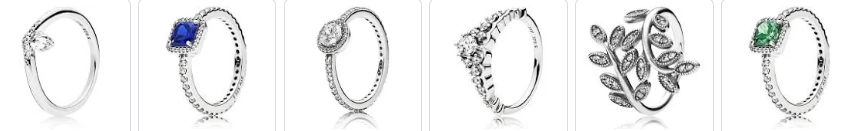 modelos de anel de noivado da Pandora