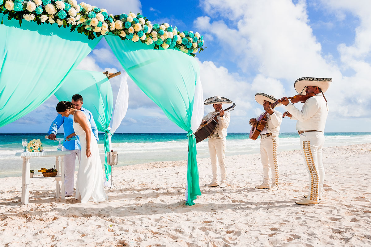 cerimônia de casamento a dois em Cancún